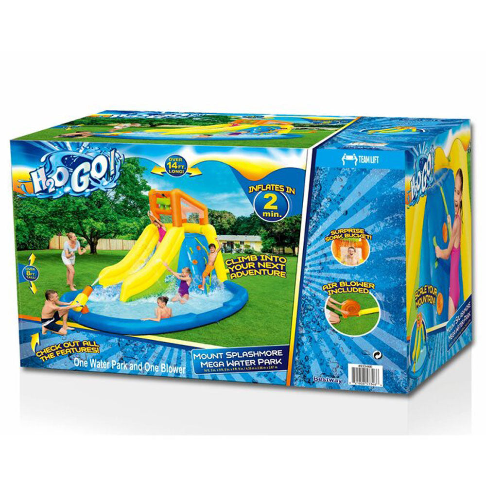 Bestway H2OGO! Mount Splashmore Kids Outdoor Inflatable Water Slide Splash Park