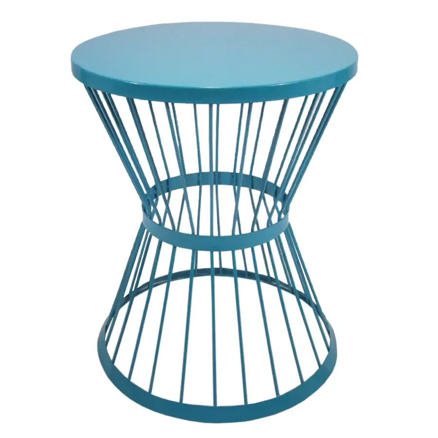 High Quality Blue Indoor Curved Metal Plant Stand for almost any room in your home Outdoor Decor Usage In Wholesale Plant Stand