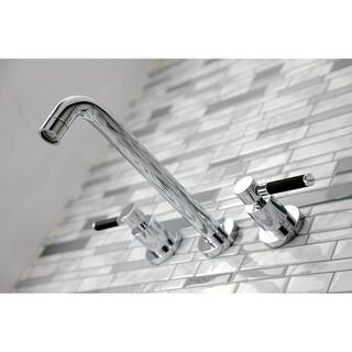 Kingston Brass Kaiser 2-Handle Wall Mount Bathroom Faucet in Polished Chrome HKS8021DKL