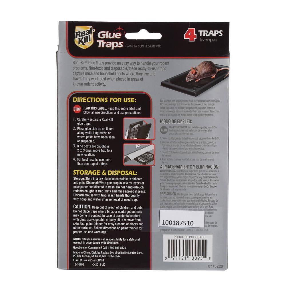 Real-Kill Mouse Glue Traps (4-Count) HG-10095-4