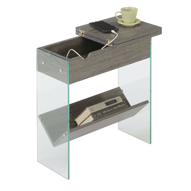 Soho Flip Top End Table With Charging Station Breighton Home