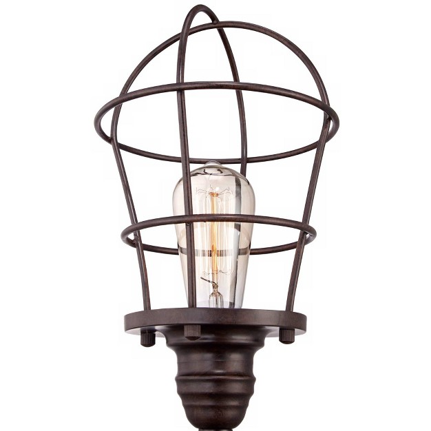 High Bronze Wire Cage Edison Bulb For Bedroom Bedside Office