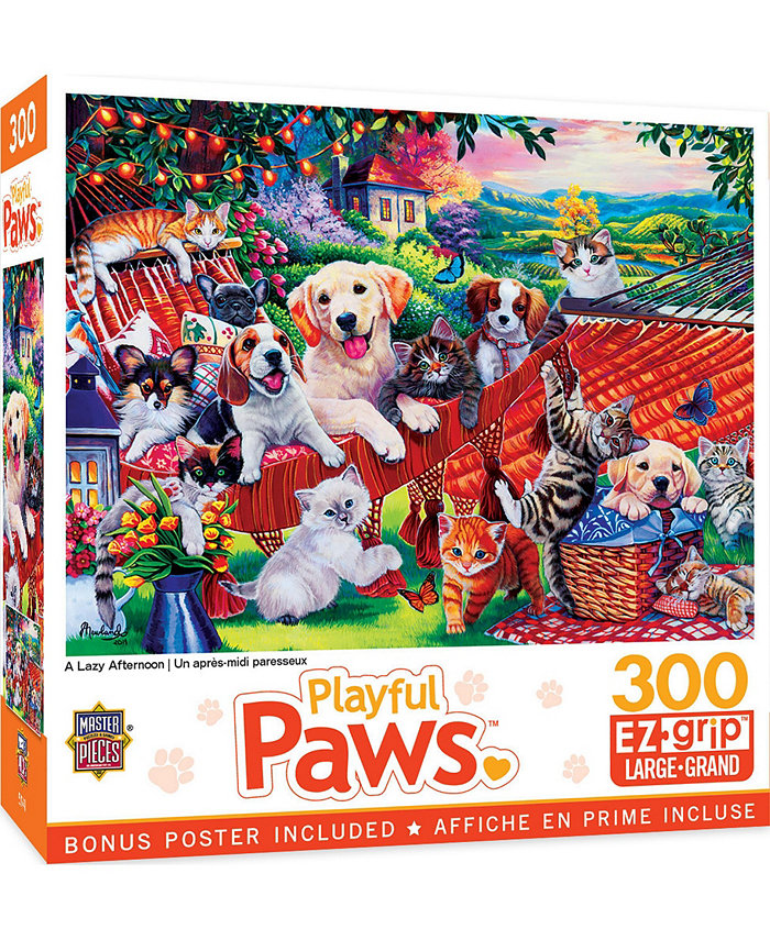 MasterPieces Puzzles Playful Paws - A Lazy Afternoon 300 Piece Adult Jigsaw Puzzle