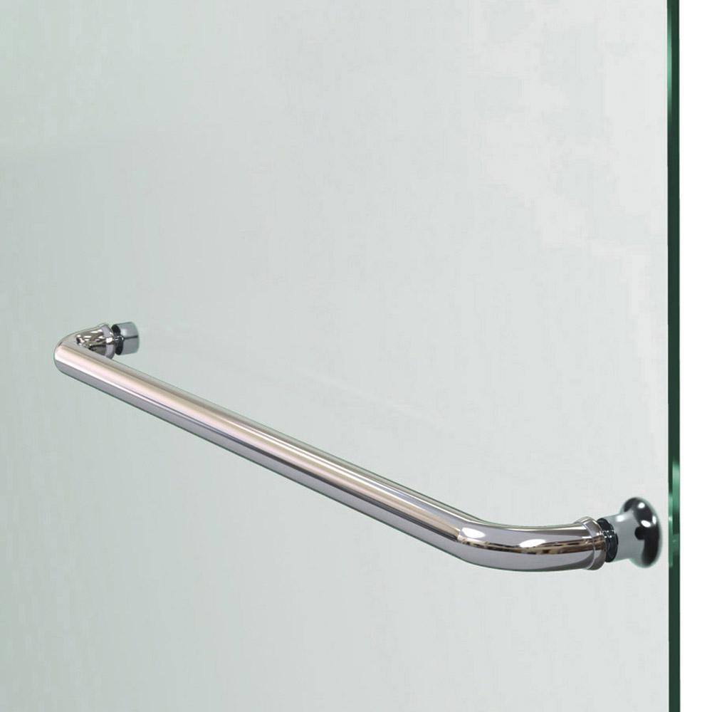 DreamLine Aqua Ultra 57 to 60 in. x 58 in. Semi-Frameless Hinged Tub Door in Brushed Nickel SHDR-3448580-RT-04