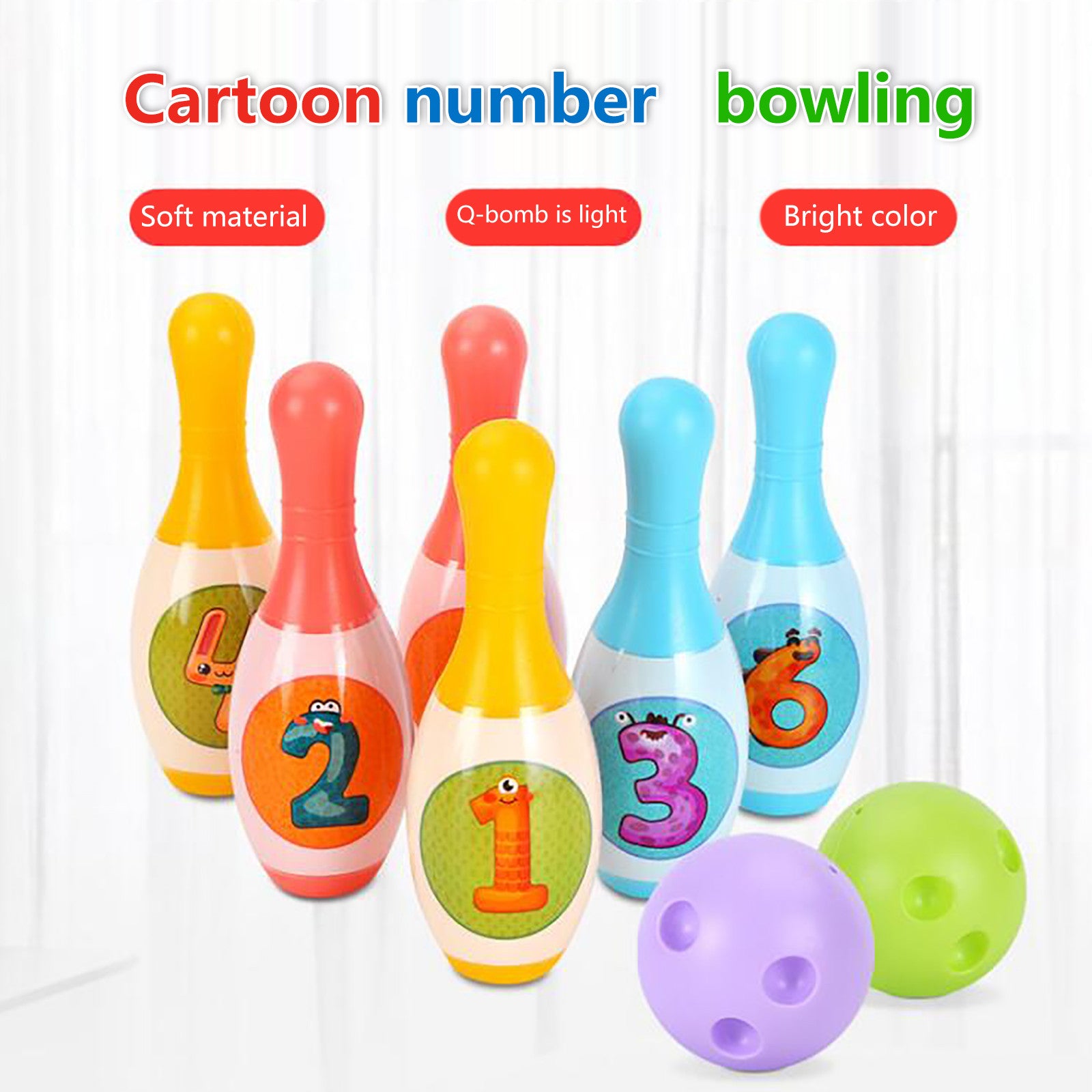 WANYNG Girls Set Interactive Game Parent-Child 8-Piece Outdoor Indoor Outdoor Games For Boys Bowling Bowling Toys Sports And Ball Children’s And Education