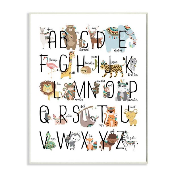 Boho Animal Abc x27 s Kids x27 Wall Plaque Art Stupell Industries