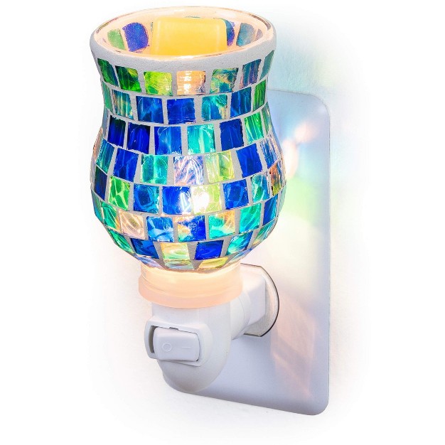 Dawhud Direct Ocean Blue Mosaic Wall Plug in Wax Warmer