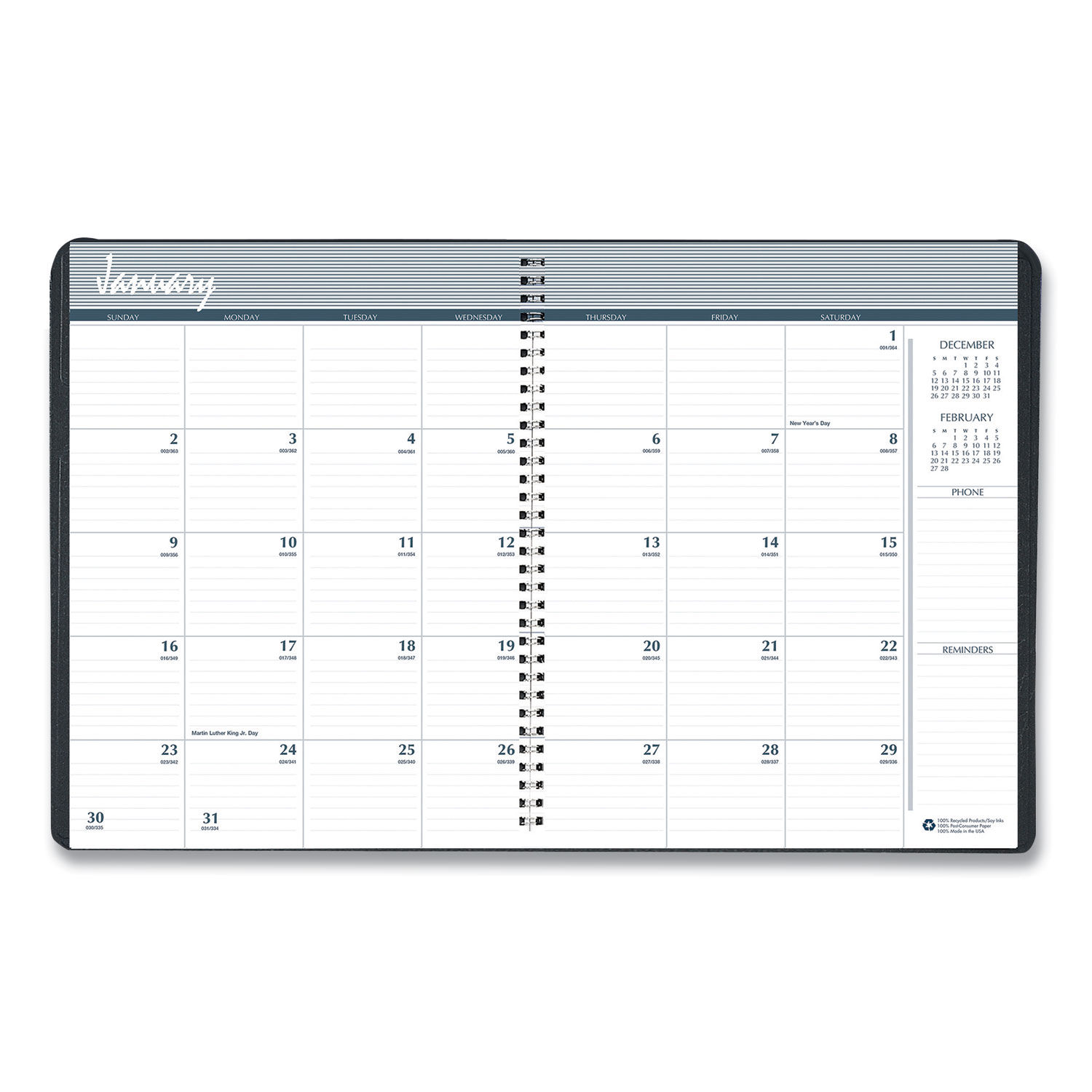 SKILCRAFT Monthly Appointment Planner by AbilityOneandreg; NSN6828093