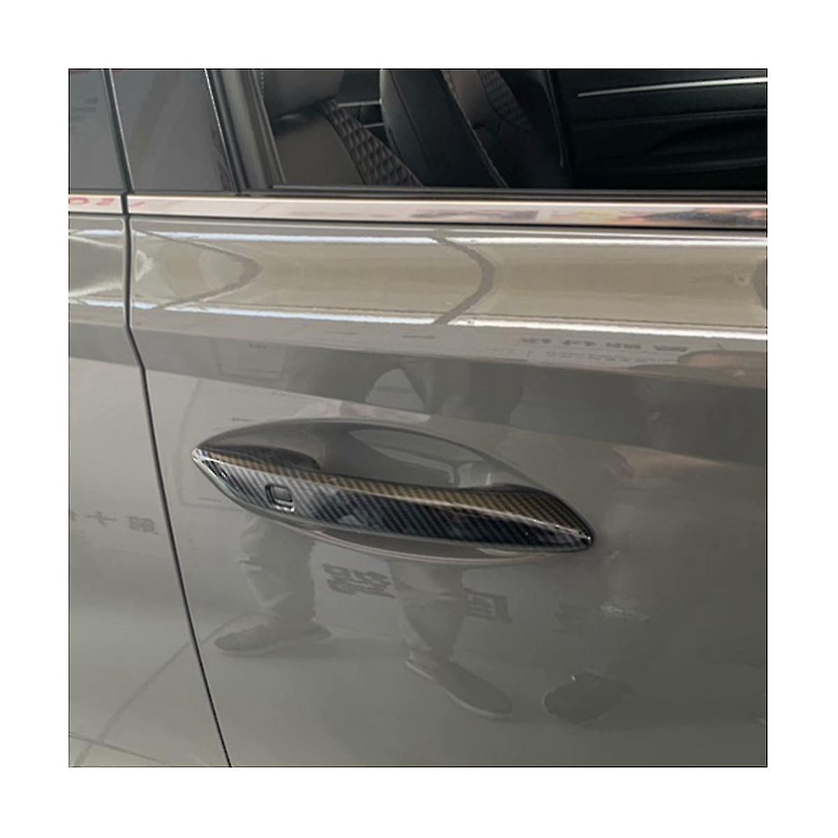 Car Abs Carbon Fiber Outer Side Door Handle Cover For 2020 2021