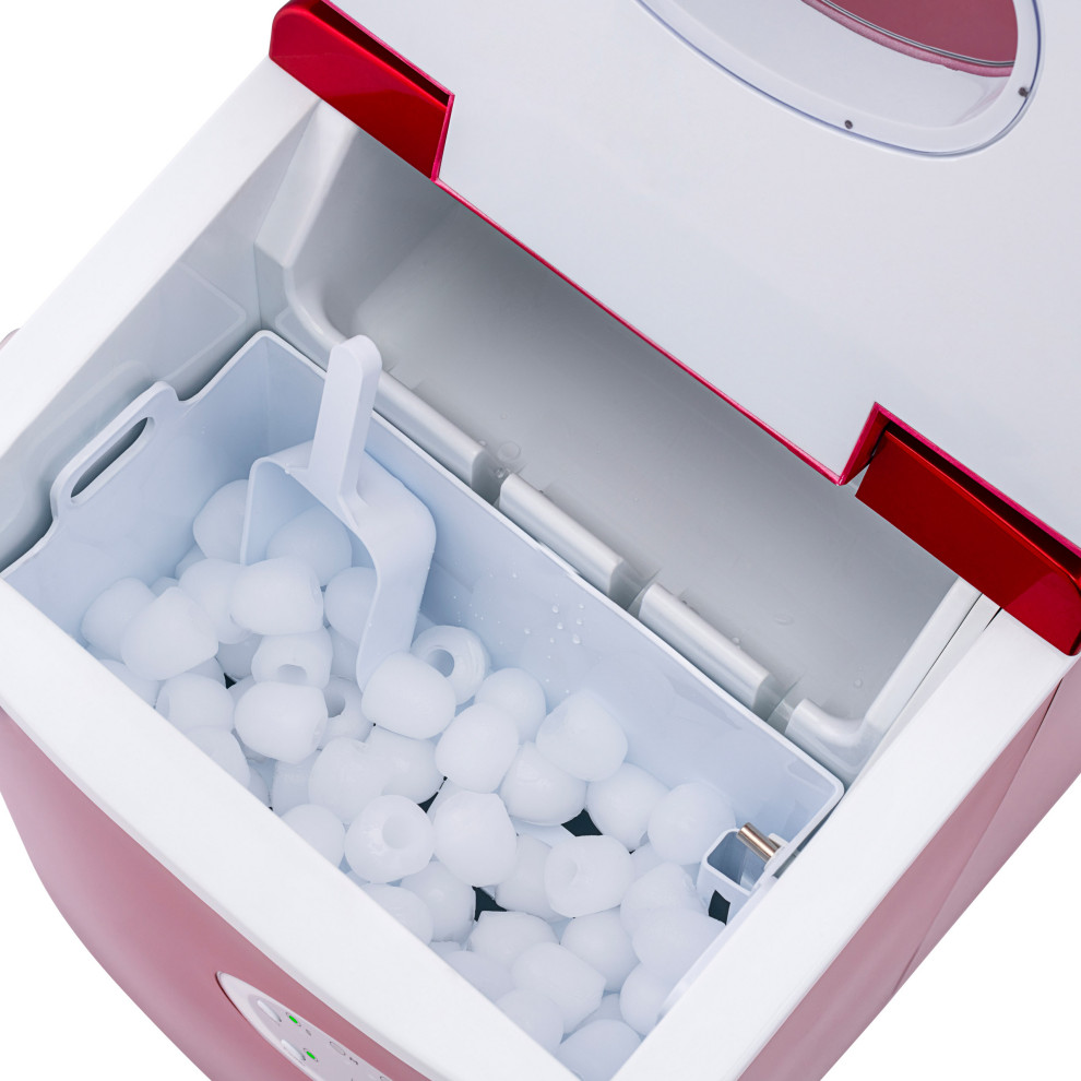 Newair AI 100R 28 Pound Portable Ice Maker  Red   Contemporary   Ice Makers   by Luma Comfort  Houzz