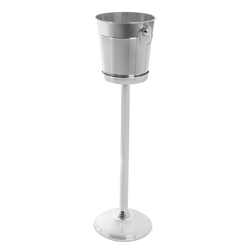 BirdRock Home Stainless Steel Wine Bucket with Stand