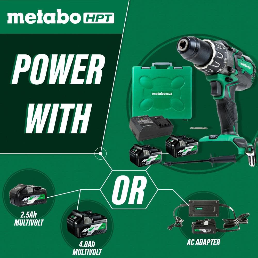 Metabo HPT Multivolt 36V Brushless Hammer Drill Kit DV36DAM from Metabo HPT