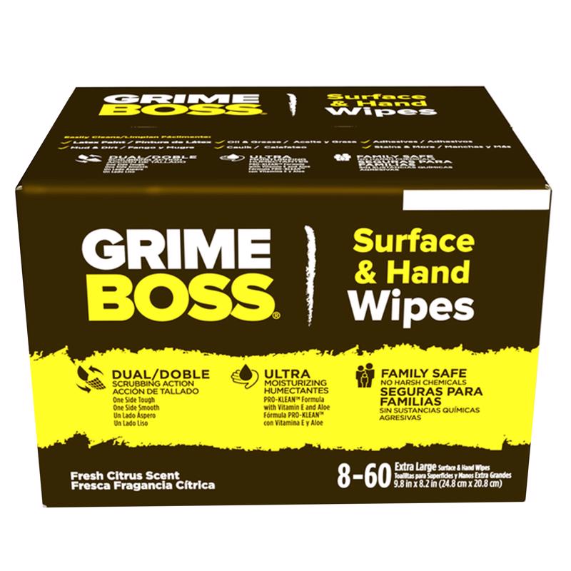 GRIME BOSS CLN WIPE 60PK