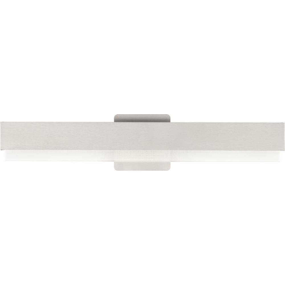 Progress Lighting Semblance Collection 24 in. Brushed Nickel Medium Modern 3CCT Integrated LED 1-Light Linear Vanity Light P300406-009-CS