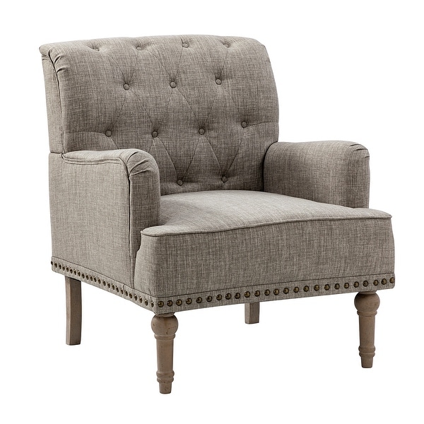 Geltrude Classic Upholstered Accent Arm Chair with Button Tufted Back by HULALA HOME