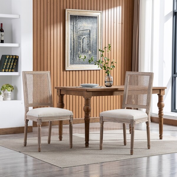 Dining Chair ，Seat of 2，Cream