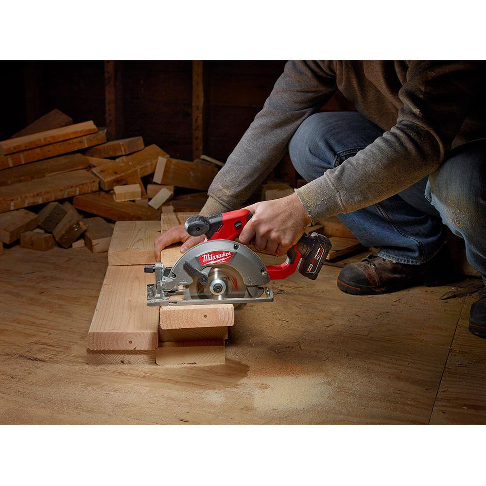 MW 18V LXT Lithium-Ion Brushless Cordless 6-12 in. Circular Saw with Electric Brake and 24T Carbide Blade (Tool-Only) 2530-20