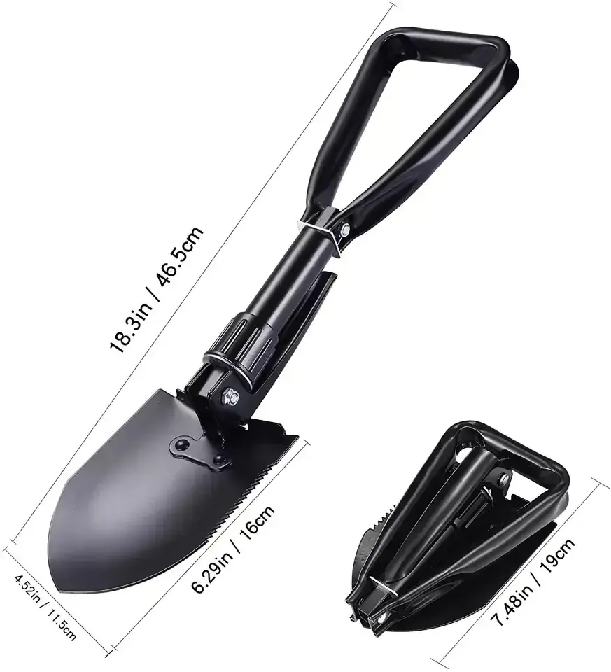 Multi function Folding Shovel Survival EDC Shovel Tactical Foldable Camping Shovel