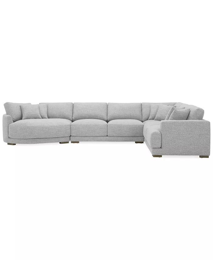 Furniture Vasher 166 4-Pc. Fabric Sectional Sofa with Cuddler