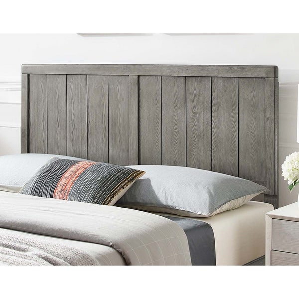 Widman Country Style Full Size Grey Wooden Headboard - - 32157934