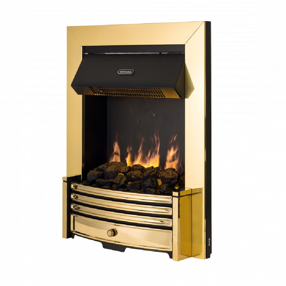 Dimplex CRS20 Crestmore Traditional Brass Optimyst Electric Inset Fire 2kW