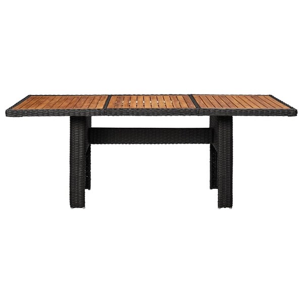 vidaXL Patio Dining Table Black 78.7