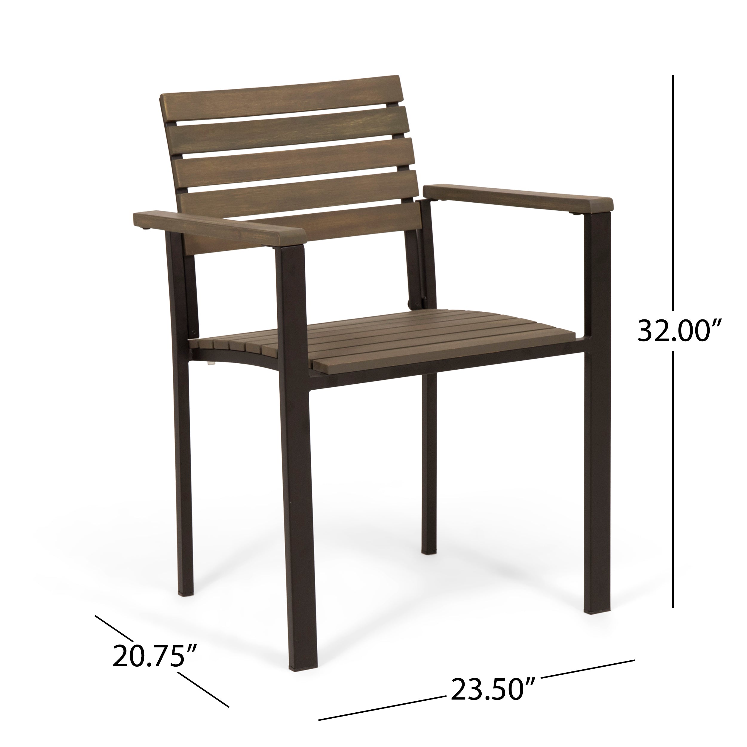 Charlize Outdoor Acacia Wood 6 Seater Dining Set