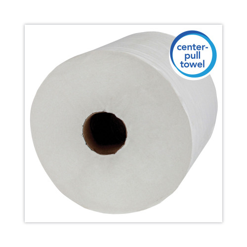 Scott Essential Roll Control Center-Pull Towels， 1-Ply， 8 x 12， White， 700/Roll， 6 Rolls/Carton (01032)