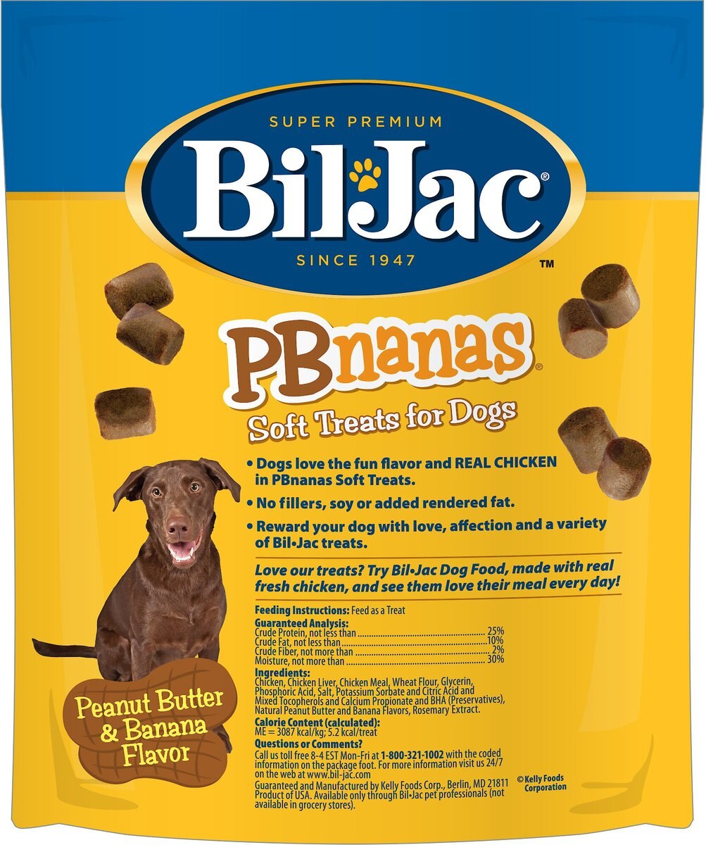 Bil-Jac PBnanas Peanut Butter and Banana Flavor Soft Dog Treats