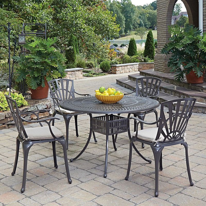 homestyles Weather Resistant Dining Table and Chair 5-piece Set