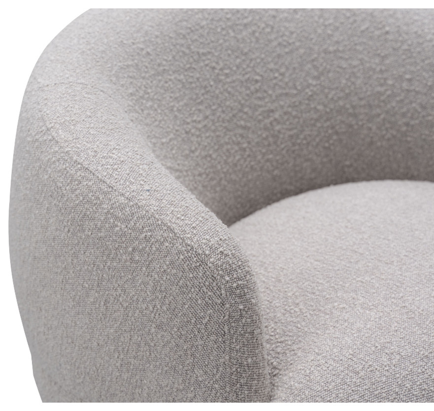 Taupe Boucl√© Swivel Chair  Liang  ampEimil Vitale   Contemporary   Armchairs And Accent Chairs   by Oroa   Distinctive Furniture  Houzz