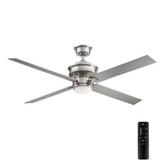 Home Decorators Collection Lincolnshire 60 in. LED Brushed Nickel Ceiling Fan with Light AM676-BN