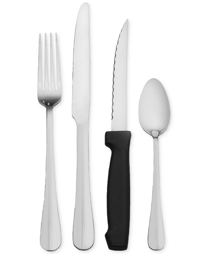 Pfaltzgraff Simplicity 16-Pc. Flatware with Steak Knives Set Service for 4