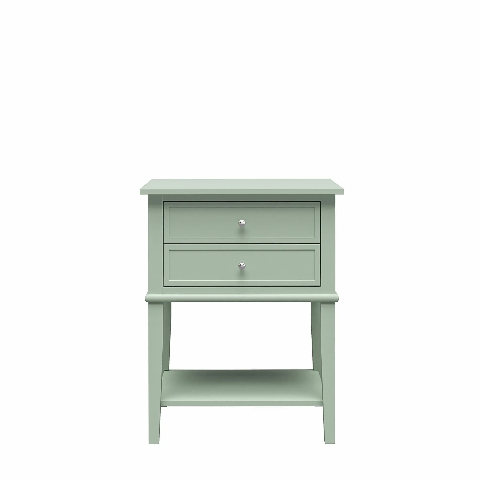 Franklin Light Green Accent Table with 2 Drawers