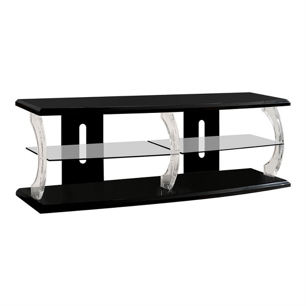 Jerry Contemporary Wood 72 inch Tv Stand In Black Furniture Of America