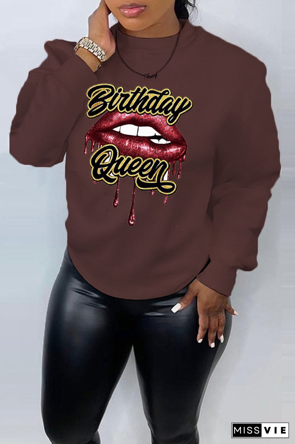 Plus Size 5XL Printed Long Sleeve Loose Sweatshirts