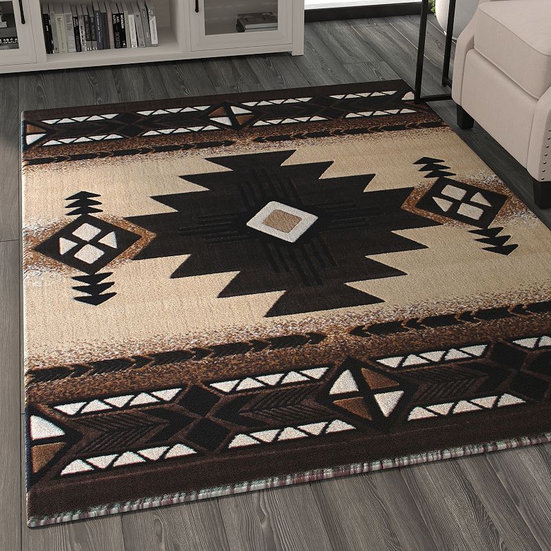 Masada Rugs Masada Rugs 5'x7' Southwest Native American Area Rug - Design C318 Berber