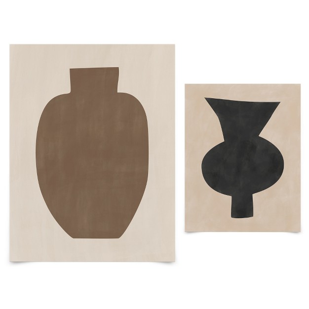 Americanflat Neutral Tones Minimalist Abstract Vases By The Print Republic Abstract Modern Wall Art