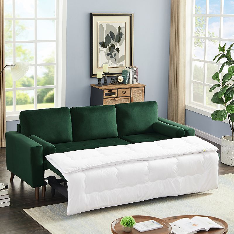 F.c Design Reversible Pull Out Sleeper Sectional Storage Sofa Bed With Left/right Handed Chaise