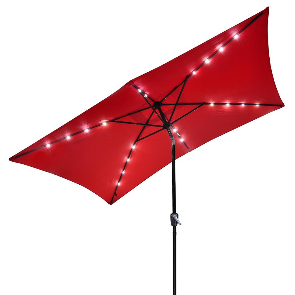 Yescom 10'X6.5' Solar Rectangle Outdoor Tilt Patio Umbrella Multiple Colors