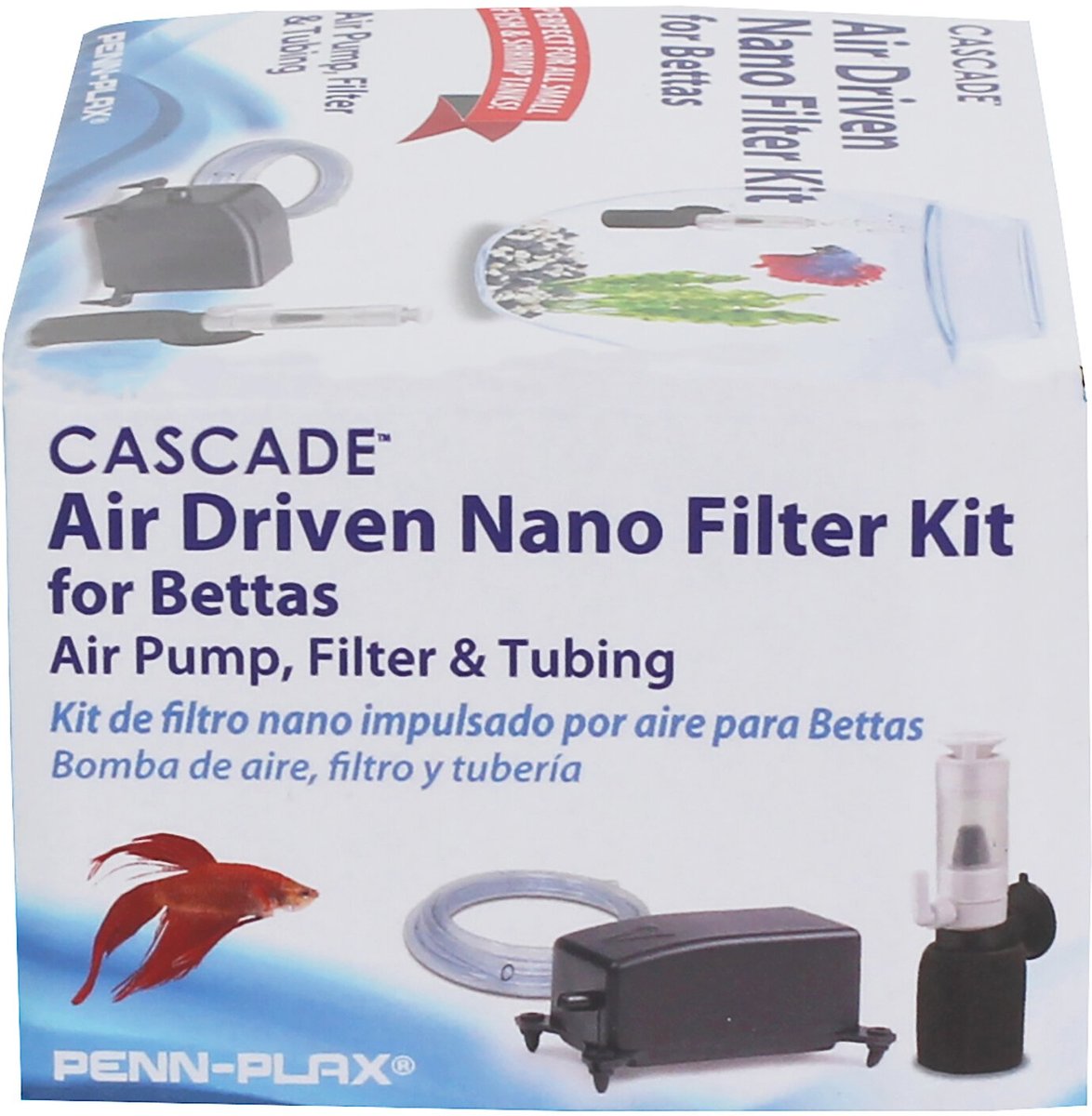 Penn-Plax Cascade Air Driven Nano Filter Kit， Black