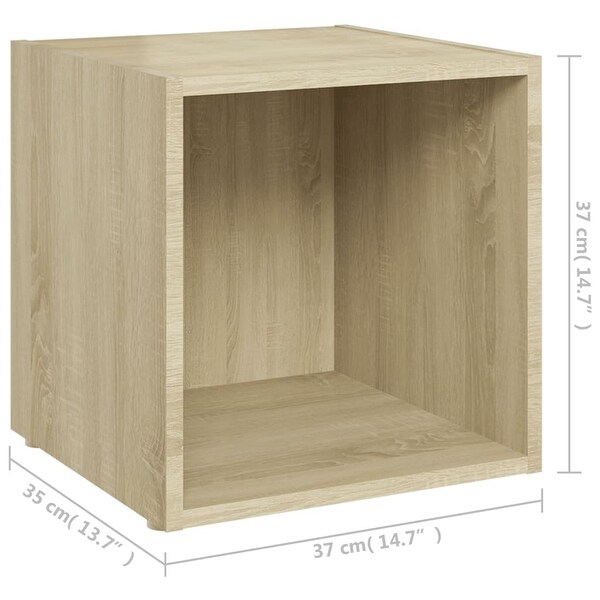 3 Piece TV Cabinet Set Sonoma Oak Engineered Wood