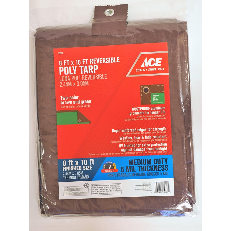 TARP POLY BRN/GRN 8X10