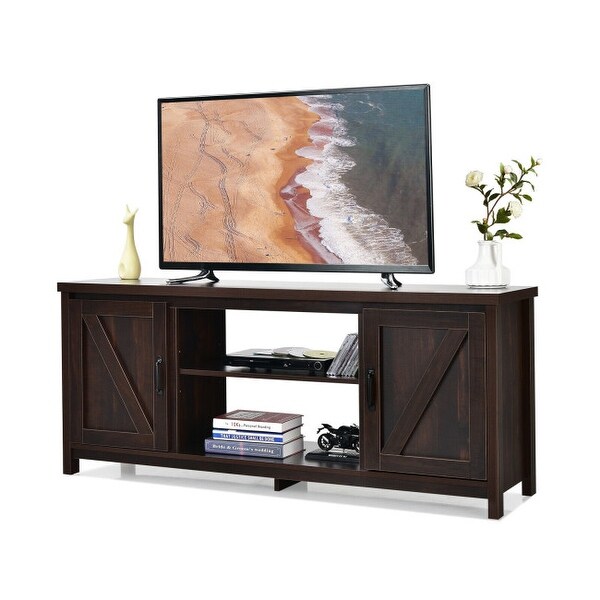 59 Inches TV Stand Media Console Center with Storage Cabinet - 59