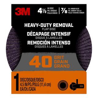 3M 4.5 in. 40-Grit Heavy-Duty Removal Flap Disc (1-Pack) FLPDISC4.5IN40