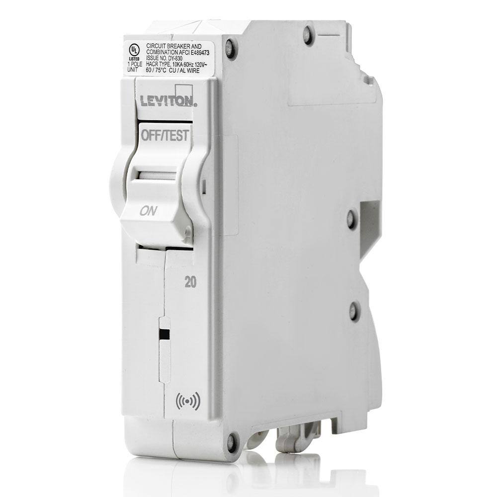 Leviton Smart Branch Circuit Breaker Standard 1-Pole 20 Amp 120-Volt 10kA Interrupt Rating R05-LB120-0SR