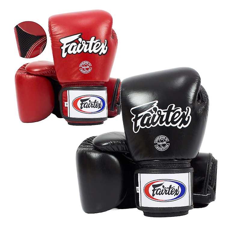 Fairtex black breathable boxing gloves