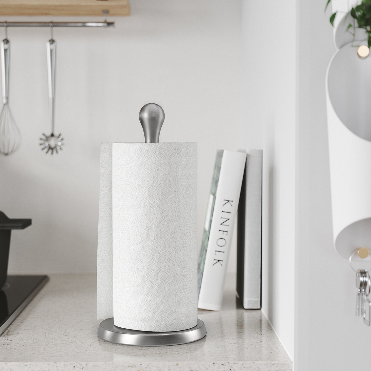 Umbra Nickel Tug Paper Towel Holder