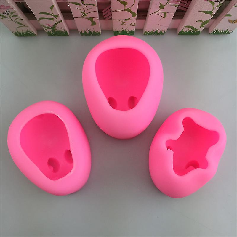 3d Size Rabbit Pig Mousse Cake Mould - 3pcs/set