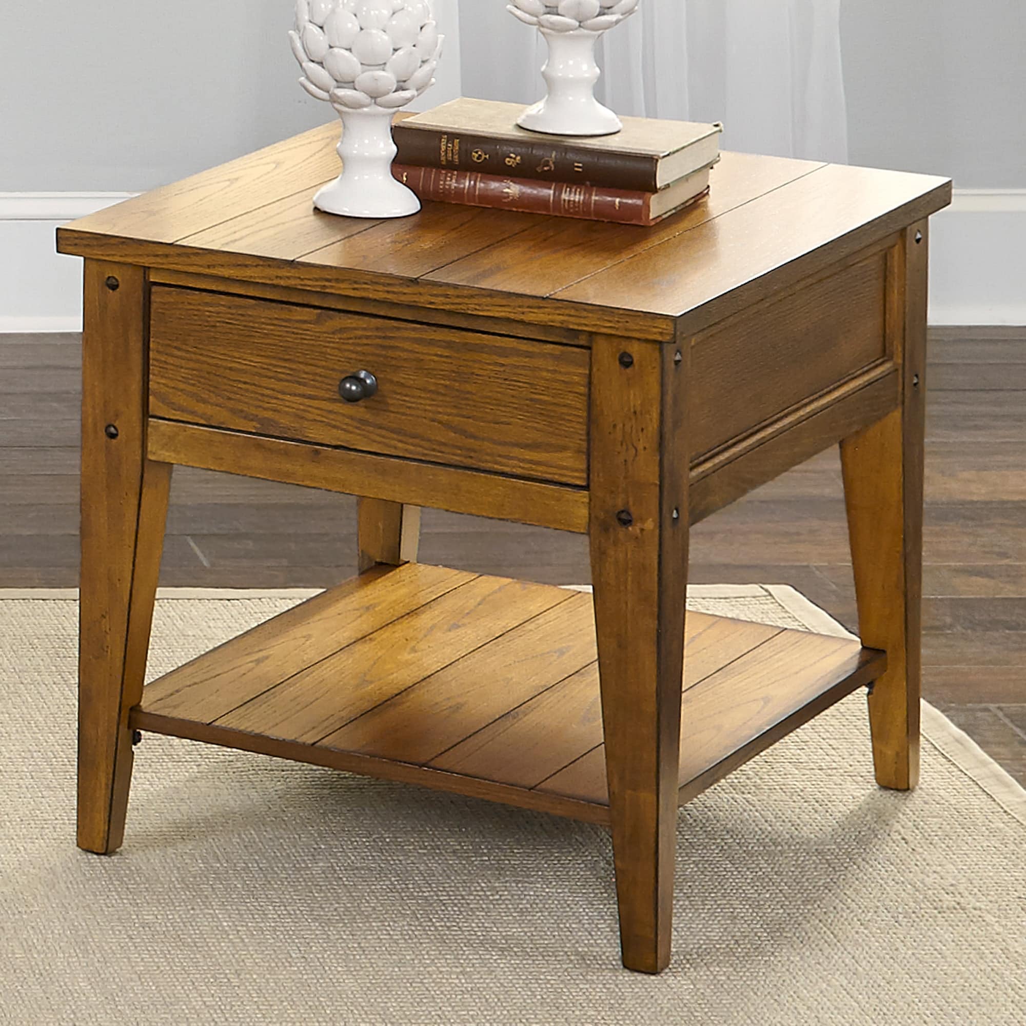 Lake House Oak End Table